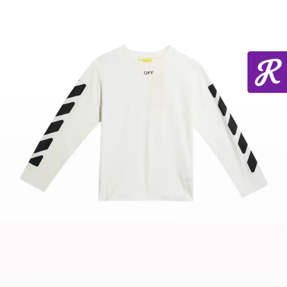 Off white kids size 6 long sleeve t shirt. Have receipt to prove authentic